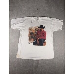 white vintage 1990s Neal McCoy country music concert t-shirt xxl signed  **
